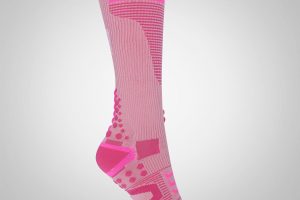 Meia V2 Compressport Rosa
