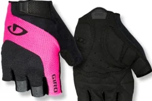 Luva Tessa Gel Curta Giro Preto Rosa (P)